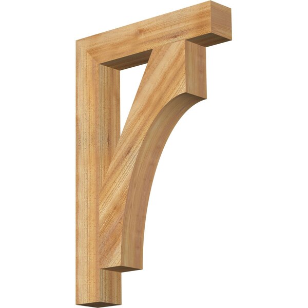 Ekena Millwork Westlake Block Rough Sawn Bracket, Western Red Cedar, 4"W x 22"D x 34"H BKT04X22X34WTL05RWR - main